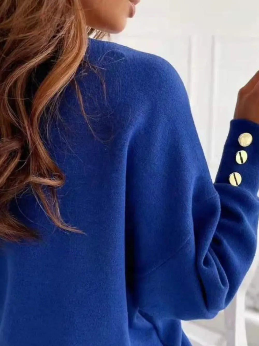 V-Neck Long Sleeve Sweatshirt – view 2