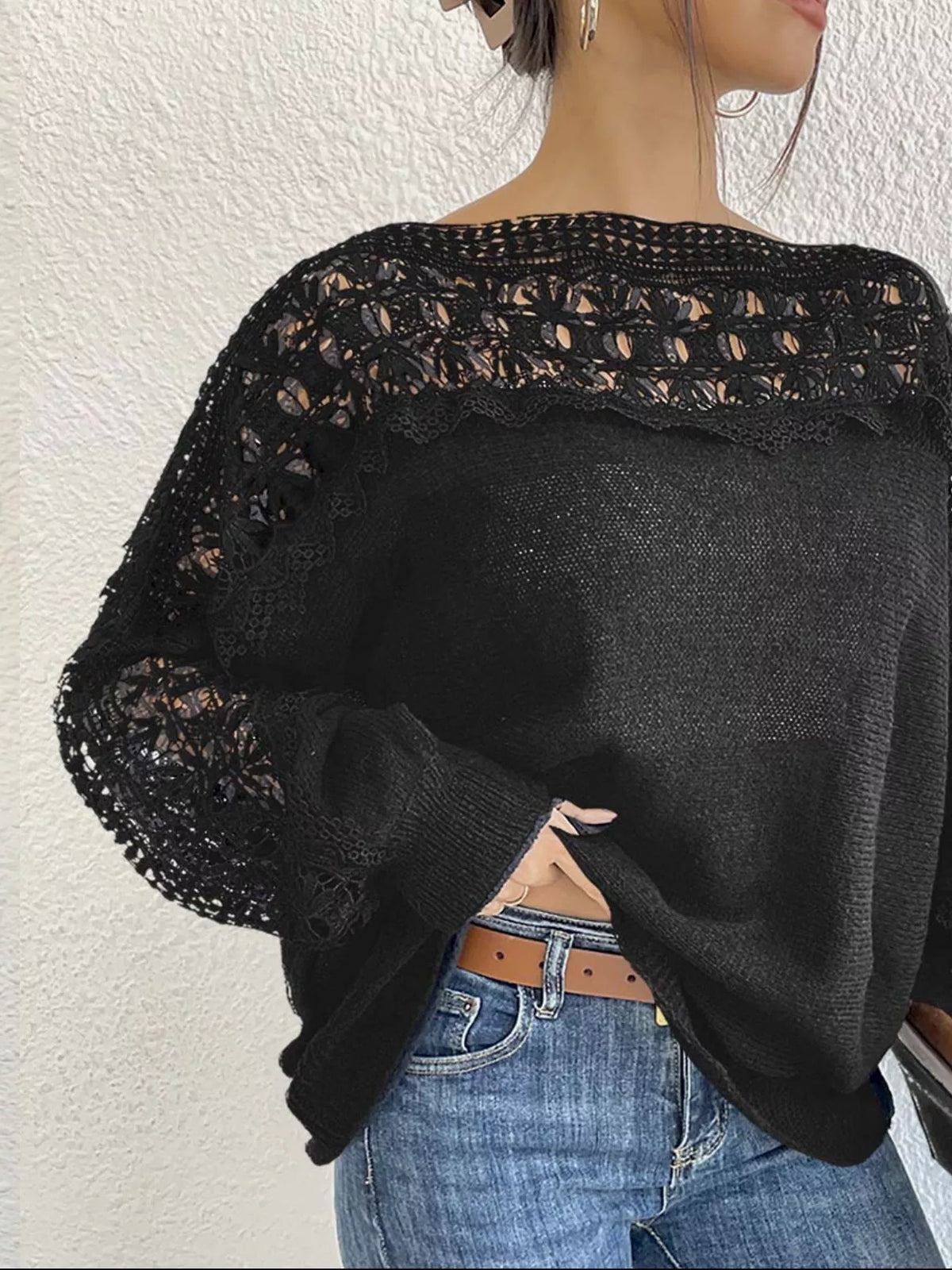 Crochet Long Sleeve Sweater – view 2