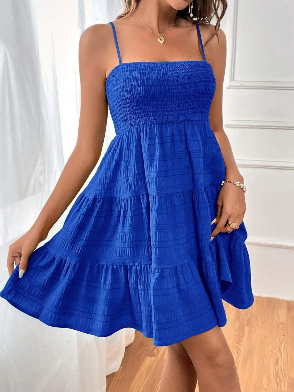 Smocked Tiered Cami Dress – YTL Fashion