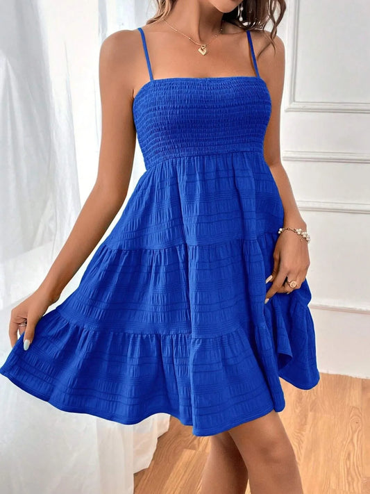 Smocked Tiered Cami Dress – YTL Fashion